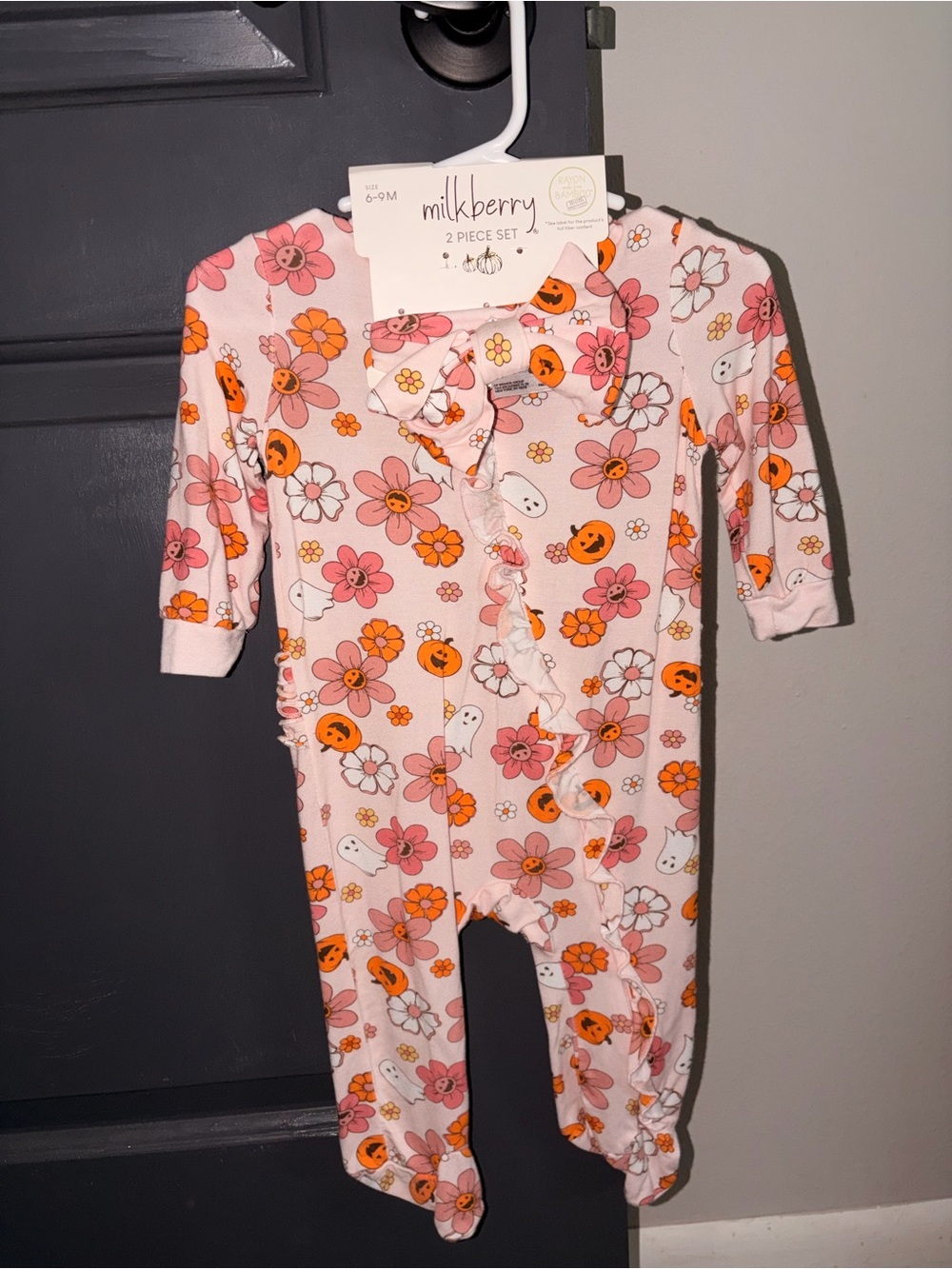 Milkberry footed pjs 6-9M